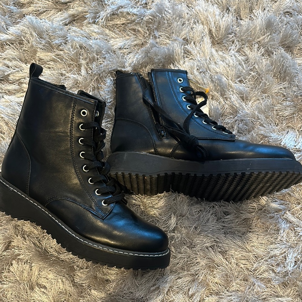 NEW Comfy Black Leather Women's Ankle Boots